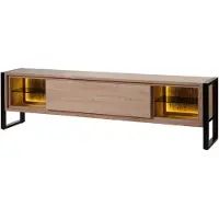 MASSIVMOEBEL24.DE MASSIVMOEBEL24 Lowboard Akazie / Altholz 220x40x60 natur lackiert DENVER #117
