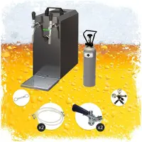 Ich-zapfe Bierzapf-Set STREAM 50, 2-Leitungs Trockenkühler, bis 55 l/h, Komplett mit CO2