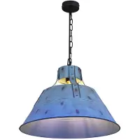 Etc-shop RGB LED Pendelleuchte blau-antik, 45 cm