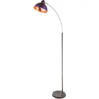 Globo Lighting RGB LED Stehleuchte, beweglich, Messing, rostfarben, H 155 cm