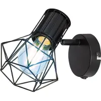Etc-shop RGB LED Wandleuchte, Käfig-Design, Spot verstellbar, H 16,5 cm