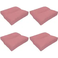NYVI Loungekissen SunLounge - Outdoor Sitzkissen - Wasserabweisend, Schmutzabweisend, Bequem – Sitzauflage für Stühle, Bänke, Boden, Farbe:Fuchsia, Größe:40x40 cm (4x)