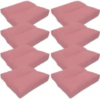 NYVI Loungekissen SunLounge - Outdoor Sitzkissen - Wasserabweisend, Schmutzabweisend, Bequem – Sitzauflage für Stühle, Bänke, Boden, Farbe:Fuchsia, Größe:50x50 cm (8x)