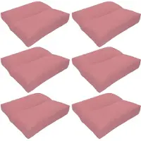 NYVI Loungekissen SunLounge - Outdoor Sitzkissen - Wasserabweisend, Schmutzabweisend, Bequem – Sitzauflage für Stühle, Bänke, Boden, Farbe:Fuchsia, Größe:50x50 cm (6x)