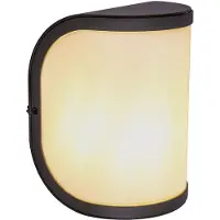 Etc-shop Außen Wandleuchte, Alu, anthrazit, Opal, H 20 cm