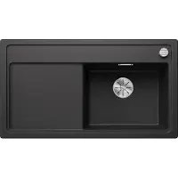 BLANCO Zenar 5S - Spüle - SILGRANIT - 1 Schüssel - Abfluss links - selbstentleerend - Siphon inklusive - Holzschneidebrett - Anthrazit