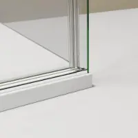 NEXTREND - GmbH Eckdusche mit Schiebetür NT806 FLEX - Nano Klarglas - Glasstärke wählbar, Breite Schiebetür-Element:110 cm, Breite Seitenwand:80cm, Glasstärke:8mm ESG-Sicherheitsglas
