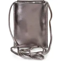 StyleBREAKER Damen Handy Umhängetasche in Metallic, Schultertasche, Handy-Tragetasche, Mini Bag 02012307