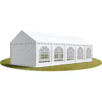 Sonstiges TOOLPORT Festzelt Partyzelt 3x10 m PREMIUM, hochwertige PVC Plane 750 N in weiß 100% wasserdicht mit Bodenrahmen