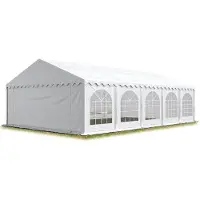 Sonstiges TOOLPORT Hochwertiges Zelt Partyzelt Festzelt 6x10 m PVC weiß wasserdicht schwer entflammbar