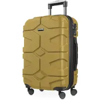 Hauptstadtkoffer - X-Kölln - Handgepäck-Koffer Trolley mit Dehnfalte 4 Rollen robuste Hartschale Reisekoffer erweiterbar, TSA-Schloss 50 L,Herbstgold