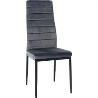 CLP Esszimmerstuhl Mayfair grau Material Samt
