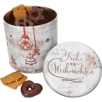 MamboCat Gebäckdose Frohe Weihnachten rund H20,3cm Metall Plätzchenbox Weihnachtskekse