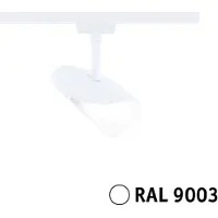 Paulmann URail LED-Spot Alejandro, signalweiß, 4.000K, dim. dimmbar, weiß / opal, für Wohn- / Esszimmer, Kunststoff, Modern