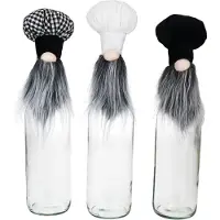 MamboCat 6tlg Set Deko-Haube Erkas Geradhalsflasche 1L Flaschenüberzug Weihnachten