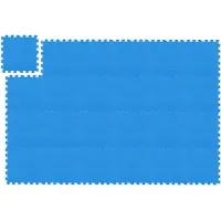 Relaxdays 72 x Bodenschutzmatte, Puzzlematten für Sport & Fitnessgeräte, 30x30 cm, 6,48 m², Schaumstoff, BPA-frei, blau