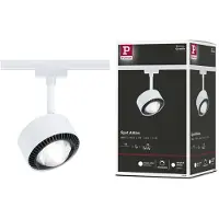 Paulmann URail LED-Spot Aldan, 4.000K, signalweiß dimmbar, weiß / opal, für Wohn- / Esszimmer, Metall, Modern