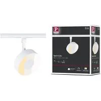 Paulmann URail LED-Spot Circle, weiß matt, CCT, dimmbar, weiß / opal, für Wohn- / Esszimmer, Metall, Modern