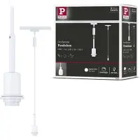 Paulmann URail DecoSystems Pendelleuchte, signalweiß, Metall DecoSystems, dimmbar, weiß / opal, für Wohn- / Esszimmer, Metall, Modern