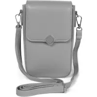 StyleBREAKER Damen Box Bag Umhängetasche Einfarbig mit Magnetverschluss, 8 Kartenfächer mit Druckknopf, Crossbag 02012399