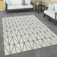 Paco Home Outdoor Teppich Skandinavisch wetterfest Modern & Pflegeleicht für Innen & Außen Grösse 120x170 cm