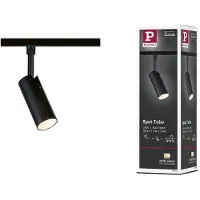 Paulmann URail-Spot Tubo, schwarz matt, CCT, nicht dimmbar URail Tubo, schwarz, für Wohn- / Esszimmer, Metall, Modern
