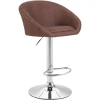 CLP Barhocker Miami V2 Stoff drehbar mit Höhenverstellung braun