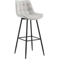 CLP Barhocker Dartford | Farbe grau Material Samt