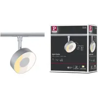 Paulmann URail LED-Spot Circle, chrom matt, 3-step-dim, CCT dimmbar, alu / grau / zink, für Wohn- / Esszimmer, Metall, Modern