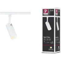 Paulmann URail-Spot Tubo weiß matt, CCT, nicht dimmbar URail, weiß / opal, für Wohn- / Esszimmer, Metall, Modern