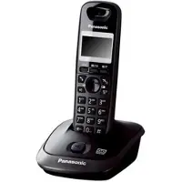 Panasonic KX-TG2521, DECT-Telefon, Freisprecheinrichtung, 50 Eintragungen, Anrufer-Identifikation, Schwarz