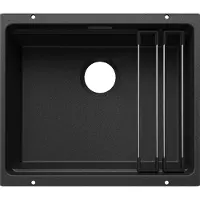 BLANCO ETAGON 500-U für Farbige Komponenten Einbauspüle SILGRANIT anthrazit ab 60 cm ohne Ablauffernbedienung, mit Zubehör - inkl.