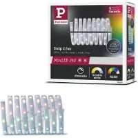 Paulmann LED-Streifen "MaxLED 250 Stripe 2,5m 17W 24V Silber Kunststoff", silber (silberfarben), Flammen 1 Stk., Gesamtlänge 2,5m, Lichterketten, RGBW IP44 Cover 3000K, LED-Streifen