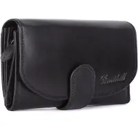 Benthill Damen Geldbörse Echt Leder - Portemonnaie mit RFID Schutz - Portmonee viele Kartenfächer - Echtleder Vintage Damenbörse inkl. Geschenkbox