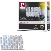 Paulmann LED-Streifen "MaxLED 250 Stripe 2,5m 9W 24V Silber Kunststoff", silber (silberfarben), Flammen 1 Stk., Gesamtlänge 2,5m, Lichterketten, IP44 Cover 2700-6500K TunableWhite, LED-Streifen