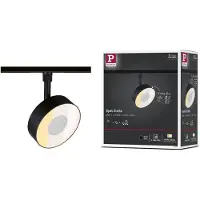Paulmann URail LED-Spot Circle, schwarz, 3-step-dim, CCT dimmbar, schwarz, für Wohn- / Esszimmer, Metall, Modern