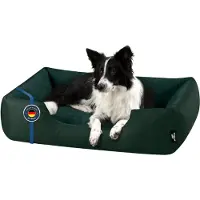 BedDog Hundebett ZARA,(L) ca. 80x65x18cm,BOTTLE-GREEN (dunkelgrün)