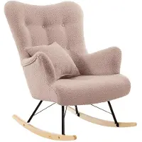 Mirjan 24 Schaukelsessel Zawil Boucle, Vintage Relaxsessel, Polstersessel, Wohnzimmersessel vom Hersteller (Farbe: Baloo 2072)
