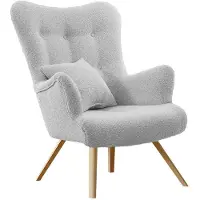 Mirjan 24 Sessel Zawil Boucle, Vintage Relaxsessel, Polstersessel, Wohnzimmersessel vom Hersteller (Farbe: Baloo 2085)