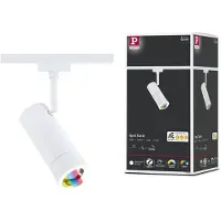 Paulmann URail Smart-LED-Spot Tarie, signalweiß, Zigbee dimmbar, weiß / opal, für Wohn- / Esszimmer, Kunststoff, Modern