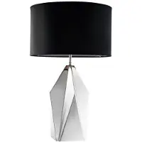 Casa Padrino Designer Tischleuchte Nickel Finish - Luxus Kollektion