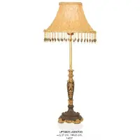 Casa Padrino Barock Tischleuchte Gold 27 x H 65 cm - Luxus Tisch Leuchte mit prunkvollem Design
