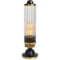 Casa Padrino Luxus Designer Tischlampe Schwarz / Messing - Hotel Kollektion