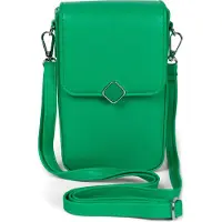 StyleBREAKER Damen Box Bag Umhängetasche Einfarbig mit Magnetverschluss, 8 Kartenfächer mit Druckknopf, Crossbag 02012399