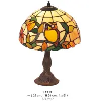 Casa Padrino Tiffany Tischleuchte Ø 25 x H. 34 cm - Tiffany Hockerleuchte