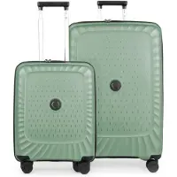 Hauptstadtkoffer Kotti - Kofferset 2 teilig, Handgepäcktrolley + großer Koffer XL erweiterbar, robuste Hartschale, leichte Trolleys, Gepäck-Set Flugzeug Check-In & Hand Luggage,Mint