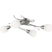 Globo RGB LED Deckenleuchte, Kristalle, chrom, Glas opal, L 70 cm