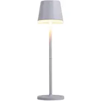Globo LED Solarleuchte, Tischlampe, Metall, Weiß, IP44, H 41 cm