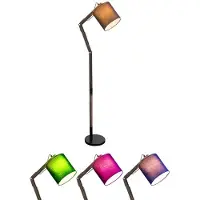 Globo Lighting RGB LED Stehlampe, Holz, Textil, Gelenke verstellbar, H 172 cm