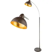 Globo Lighting LED Stehleuchte, Spot beweglich, Messing, rostfarben, H 155 cm